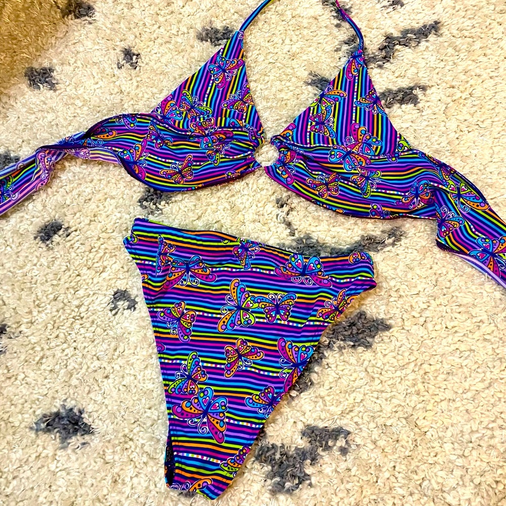 Tasteful Girl Butterfly Bikini Set, sz XS/S